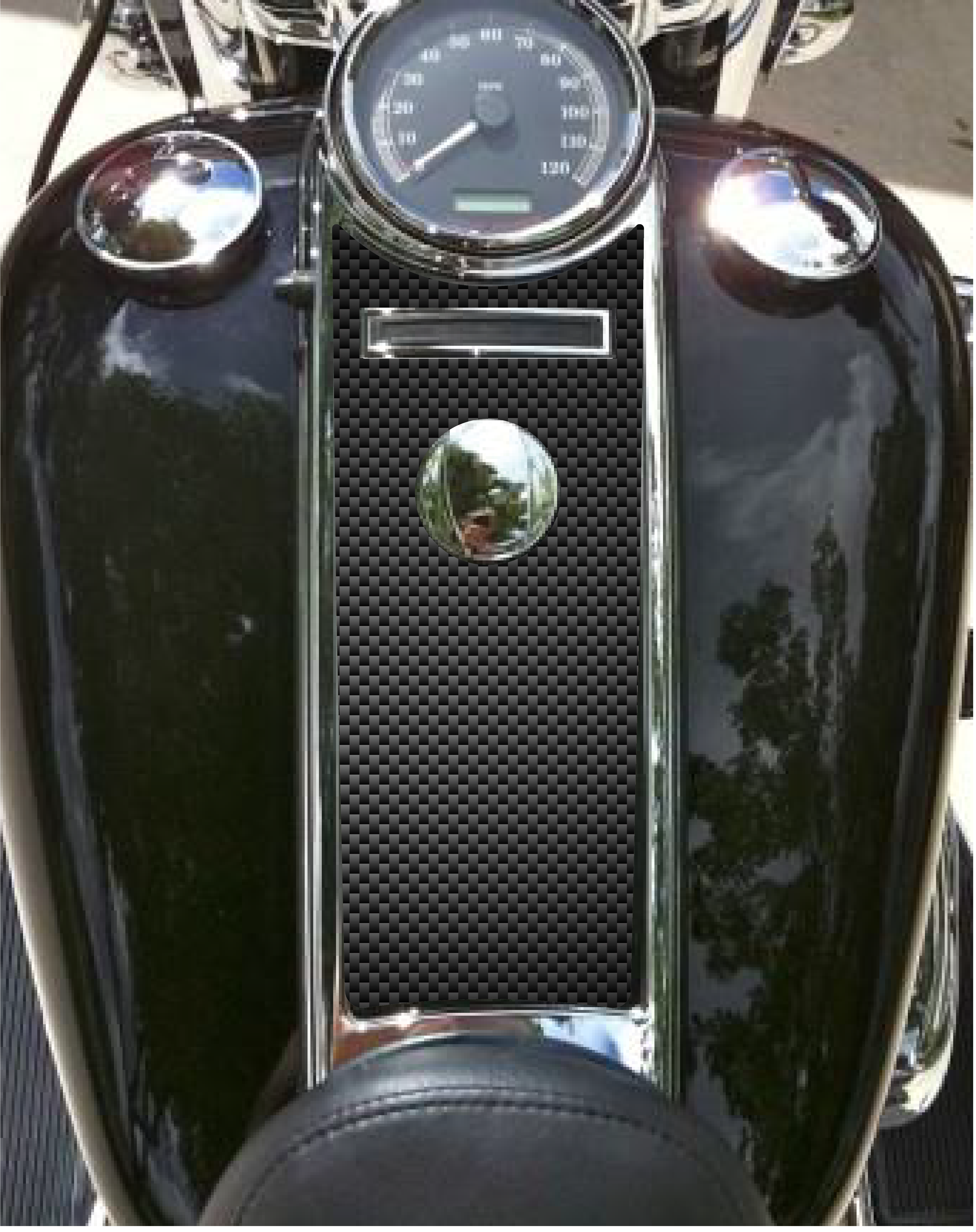 Carbon Fiber Look Road King Console Dash Panel insert. Fits 08 to 23+