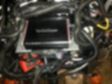 Harley amp mount fits batwing bikes with aftermarket radio and Rockford PBR amps