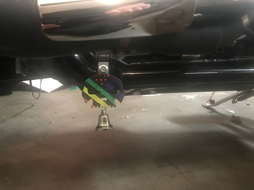 Thumbnail: Rainbow Flag Skull Bell Hanger