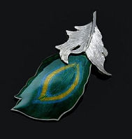 Enamelled Peacock Feather Brooch by Harry FS, Tutor at The Bespoke Jewellery Training Companyg
