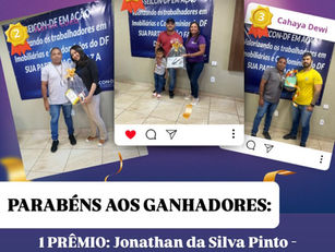 Ganhadores do nosso sorteio!