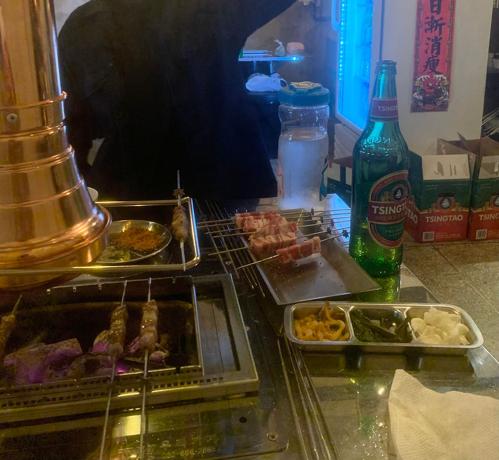 Lamb Skewers at Chwihyang. Photo source: Gabriella