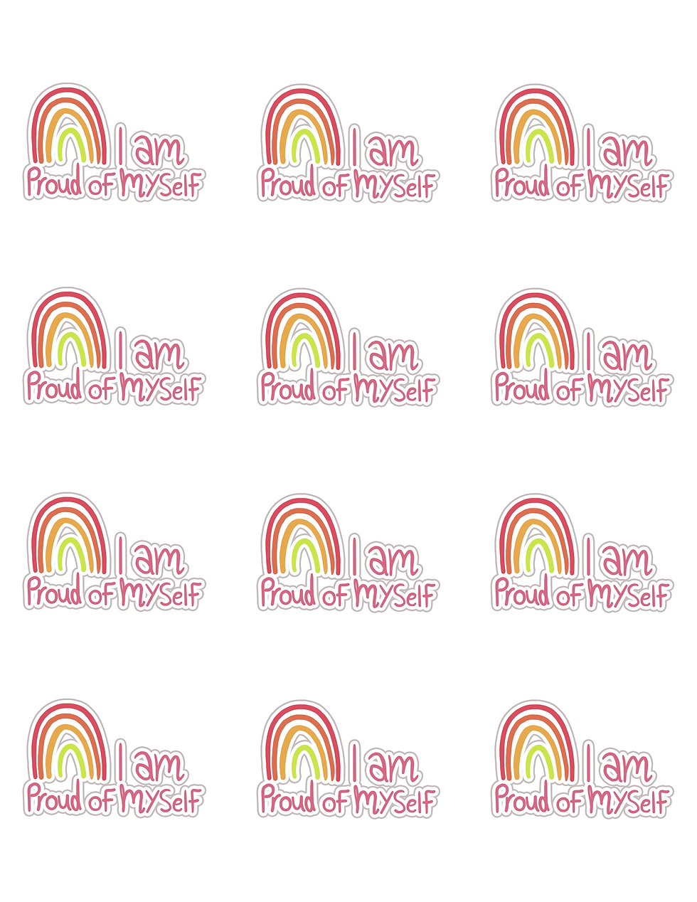 Thumbnail: I Am Proud of Myself Full Sheet Sticker