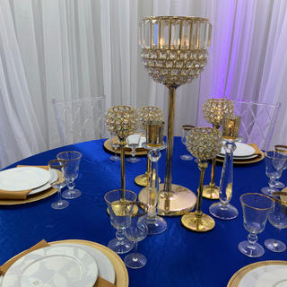 24” gold crystal candle holder 4 available
