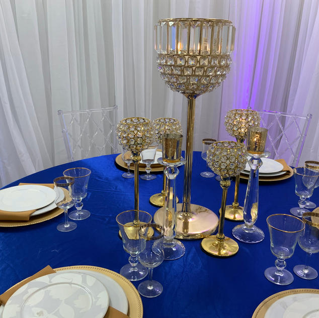 24” gold crystal candle holder 4 available