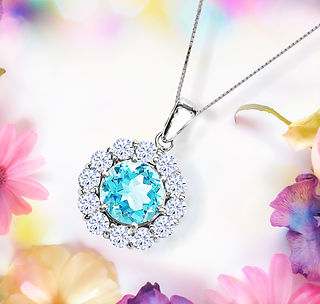 アクアマリンネックレス