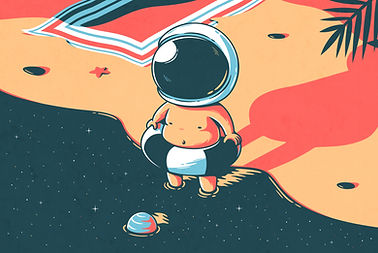 Schwimmen Astronaut