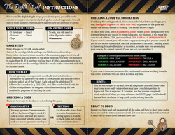 Instruction Sheet for Escape Room Game