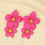Thumbnail: Lavender Double Flower Drop Statement Earrings