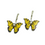 Thumbnail: Western Korean Style Butterfly Hoop Dangle Earrings
