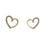 Thumbnail: Pearlo Gold-Plated AD Heart Stud Earrings For women And Girls