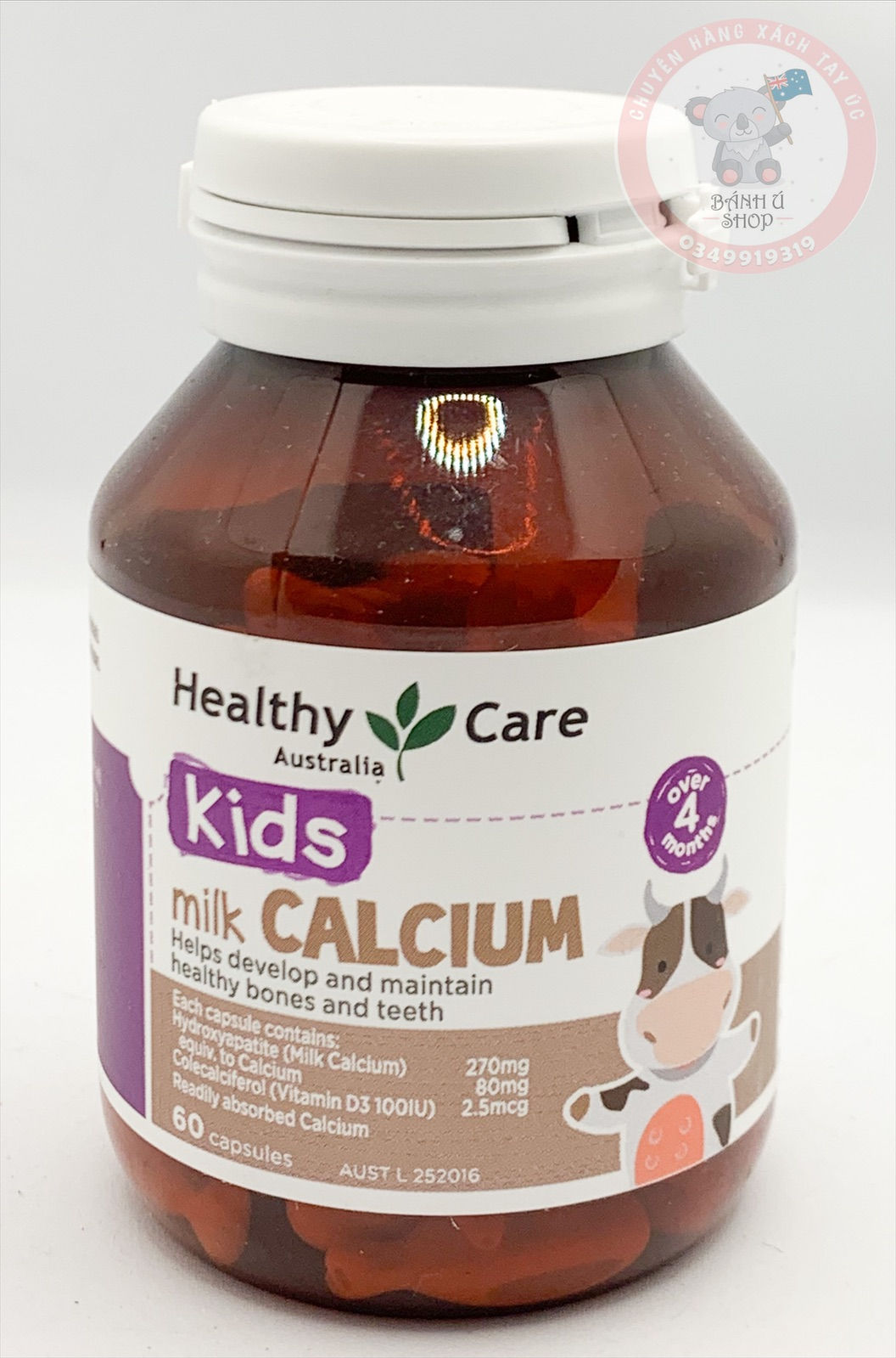 Viên uống canxi sữa cho bé Milk Calcium HealthyCare