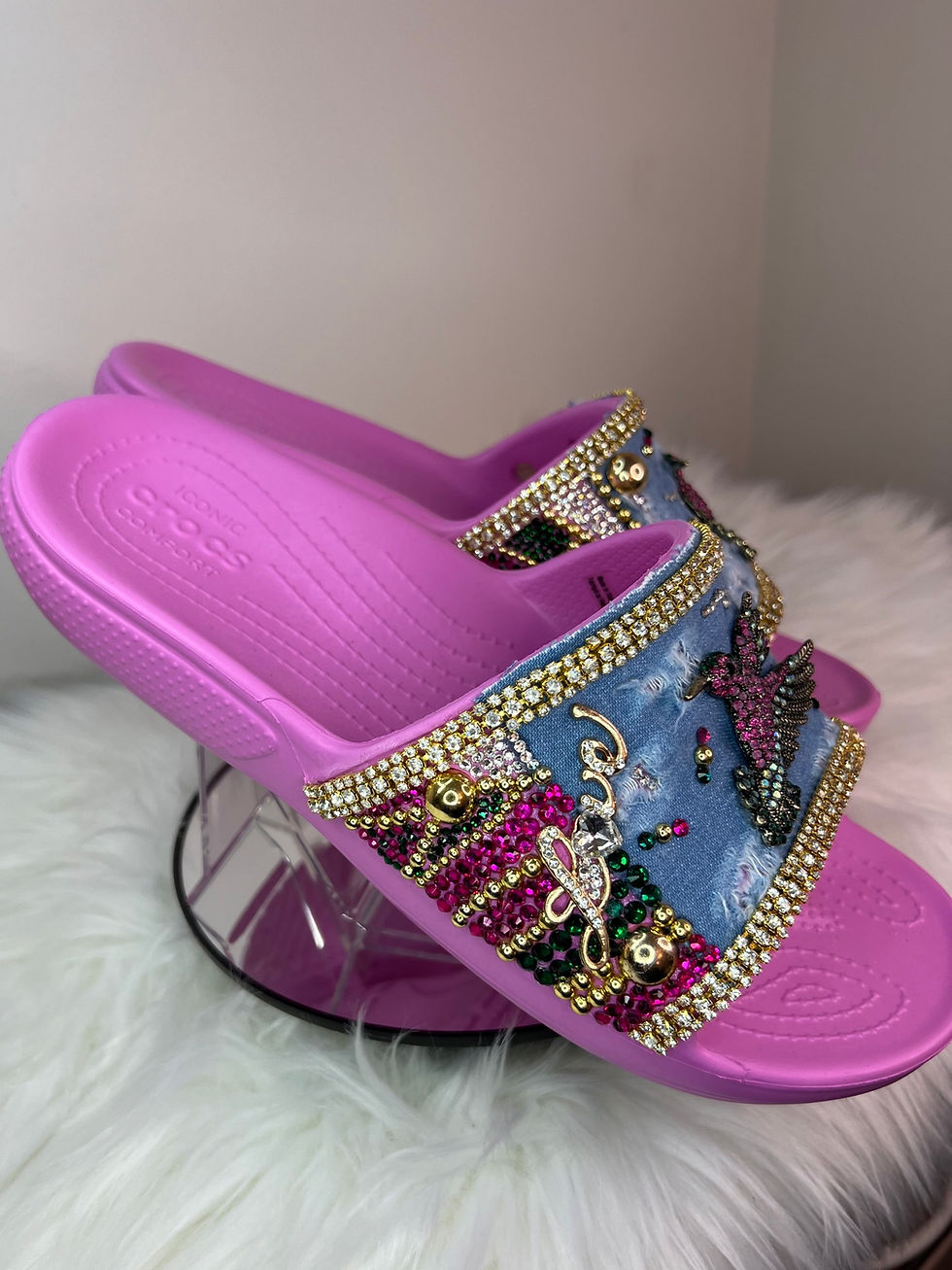 Thumbnail: Butterfly Pink/Jean Custom Slides 