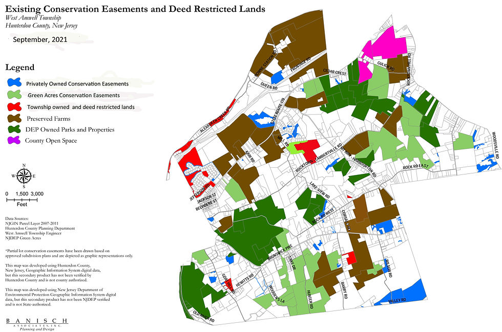 West Amwell Open Space and Conservation Lands - Click on map to expand