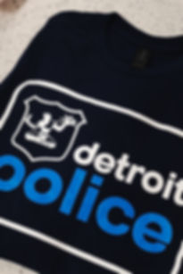 Detroit Police Navy T-Shirt – Old School Logo Design
