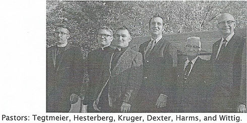 Pastors Tegtmeier, Hesterberg, Kruger, Dexter, Harms, and Wittig of St. John Lutheran Church Metropolis IL