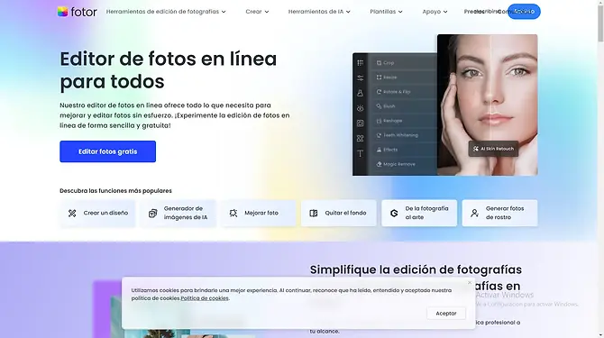 Vista de Fotor 3D Avatar Creator, herramienta para crear avatares 3D personalizados con IA