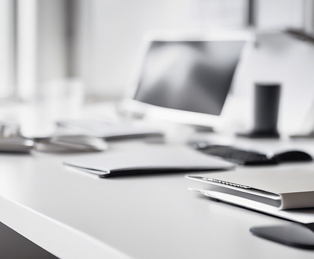 Office desk white abstract minimalist ph