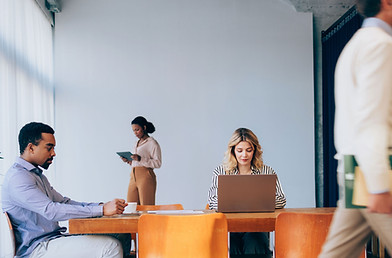 People working in an office