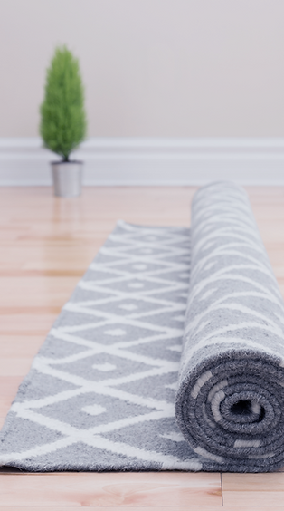 Alfombra rombos gris