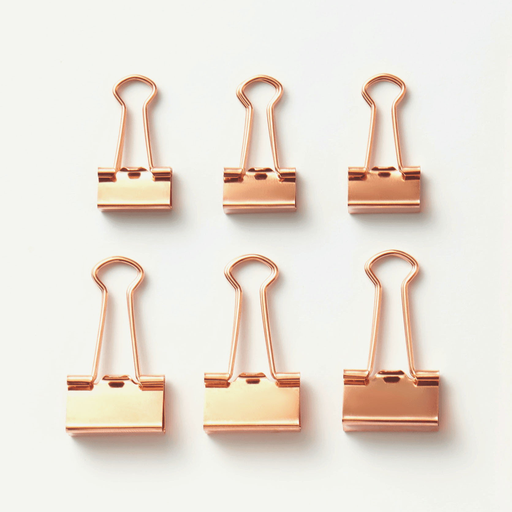 Rose Gold Binder Clips