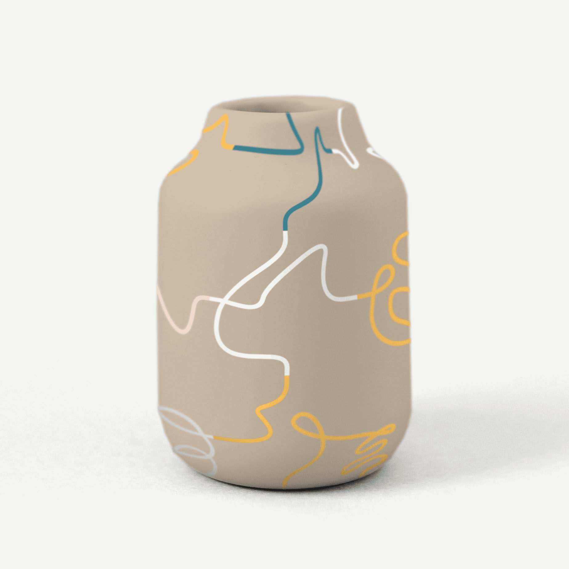 Hand-Painted Ceramic Vase