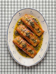 Crispy Salmon with Lemon Caper Butter