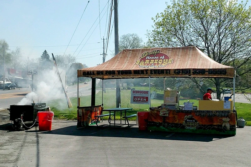 10x20 canopy for an event food vendor.