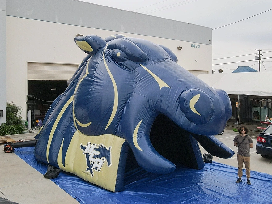 Custom inflatable Horse tunnel entrance for school sports and events