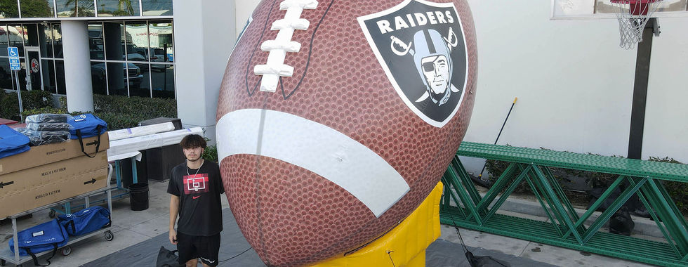 Custom Inflatable Football for the Raiders