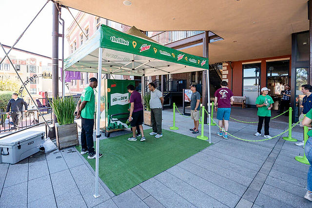Mountain Dew 10x10 Custom Canopy for product launches