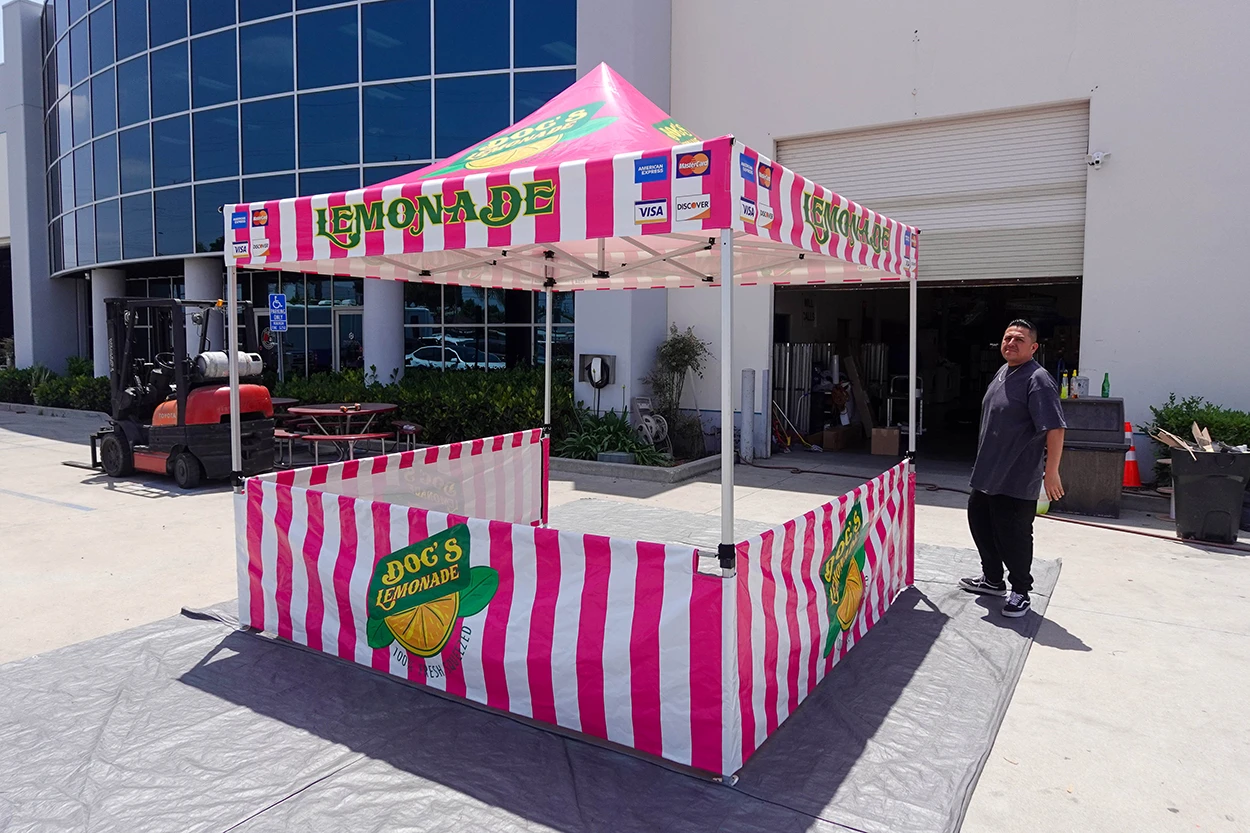 Printed Lemonade Pop Up Canopy
