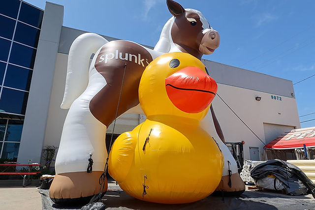 10ft Giant inflatable yellow duck and custom inflatable mascot display