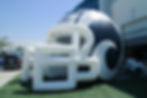 Custom Giant Inflatable Football Black Helmet Replica Los Angeles Rams For Sale