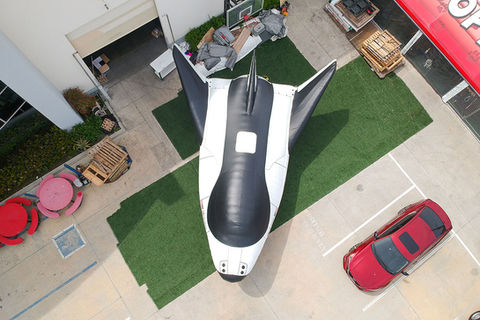 Giant inflatable Chaser Shuttle (top view)