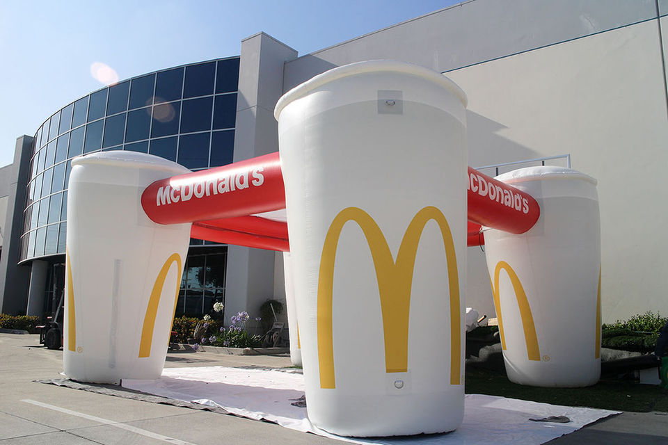 Branded McDonald's Inflatable Misting Tunnel for Outdoor Events