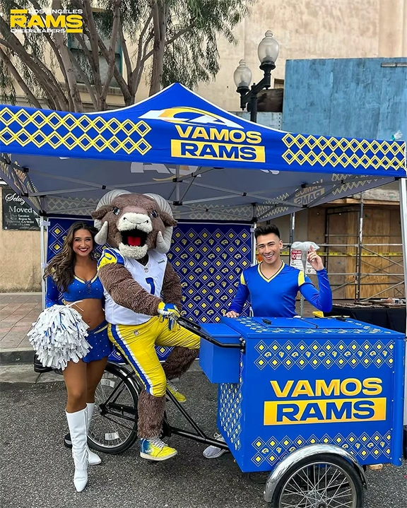 Blue and Gold 10x10 Heavy Duty Canopy for Football Teams