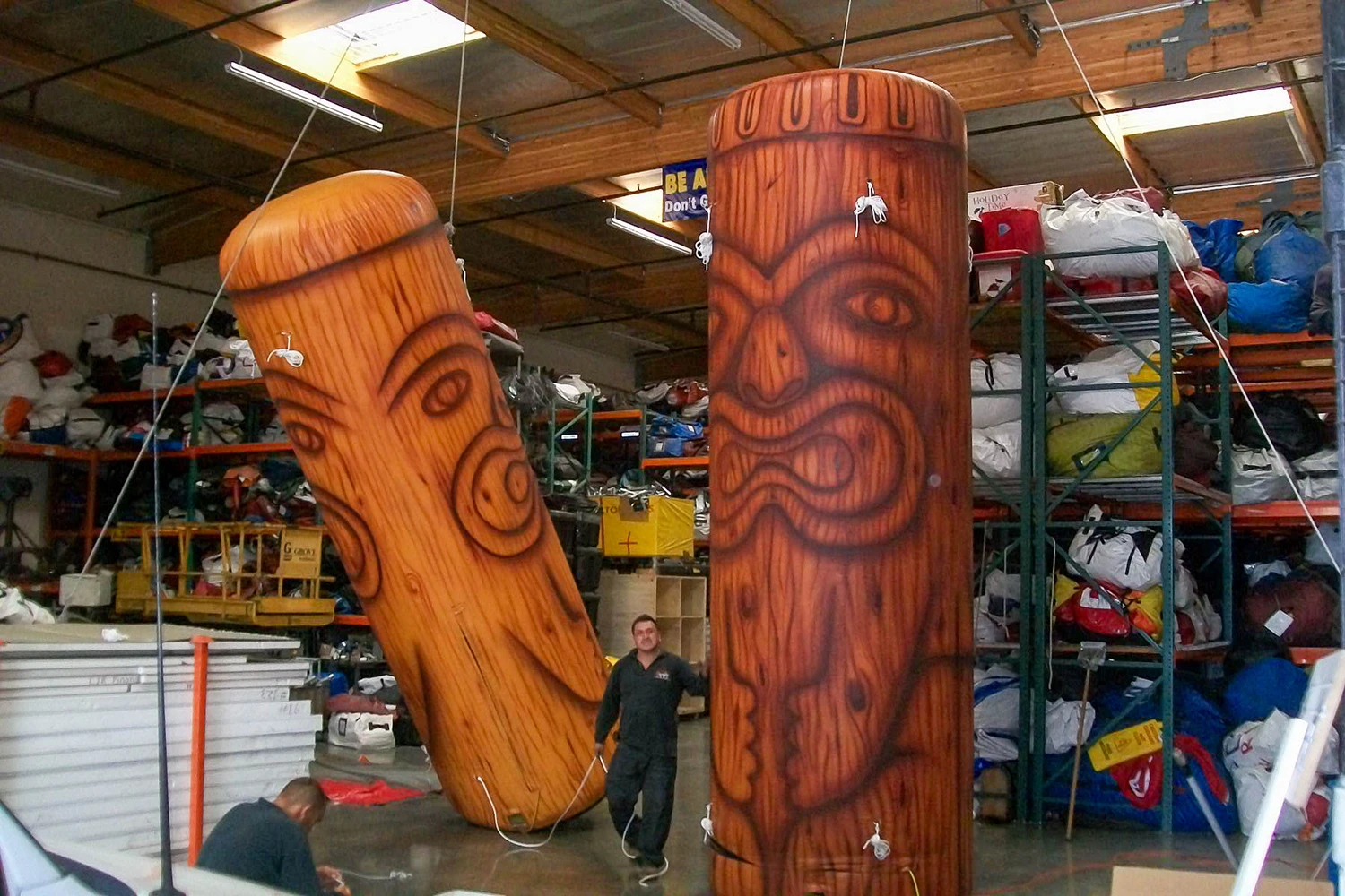 Tiki Inflatables in our Warehouse