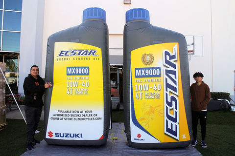 Giant Advertising Inflatable Ecstar Oil Bottles
