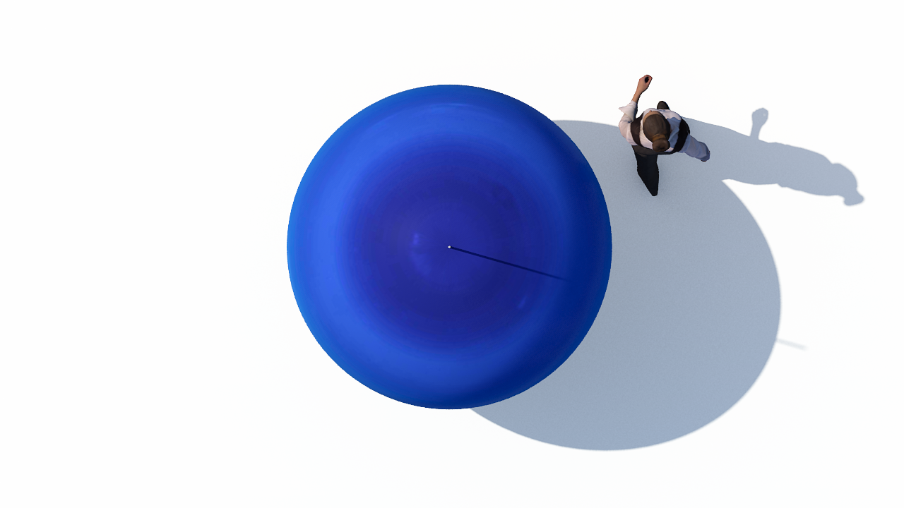 Inflatable Rendering of Neptune Planet - Top View