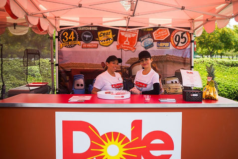 Custom food vendor tent with countertop for Dole booth
