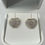 Thumbnail: 10K 0.30CTW Diamond Heart Dome Earrings