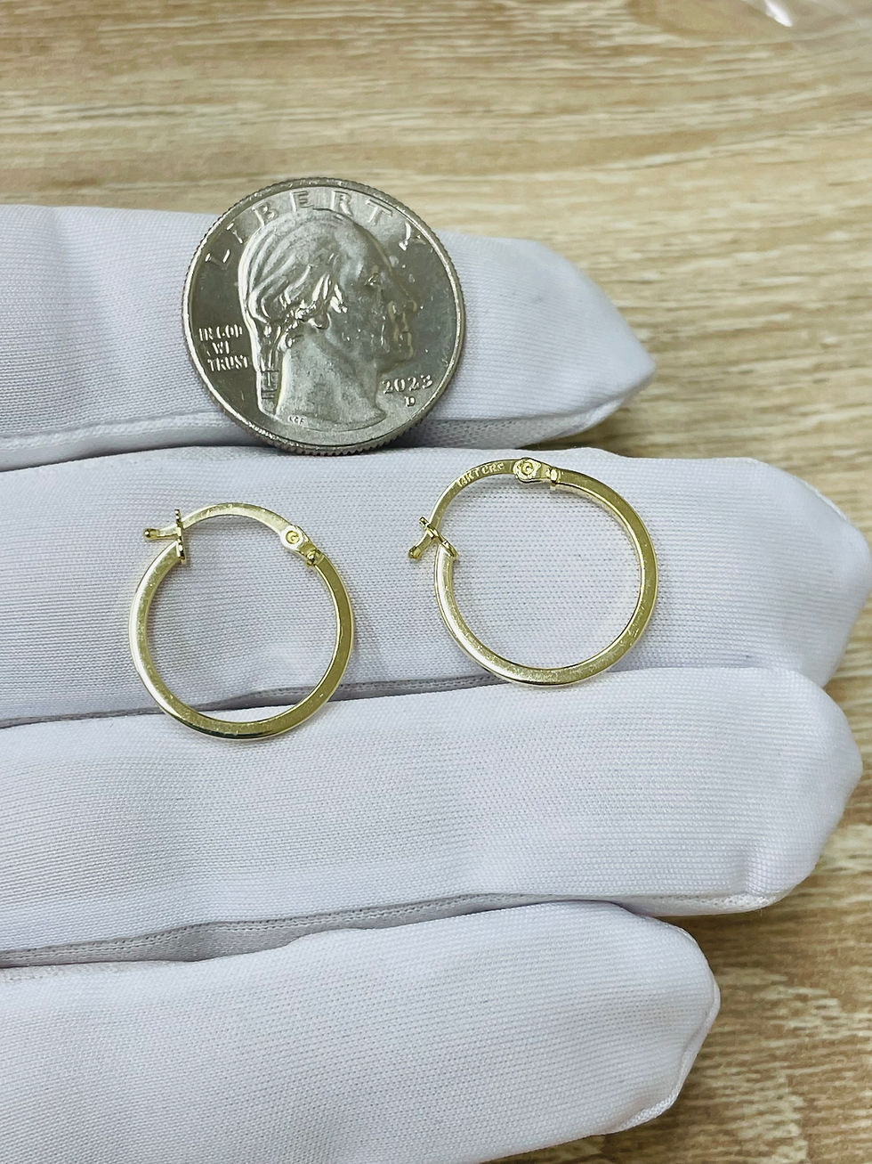 Thumbnail: 14K Yellow Gold 18MM Hoop Earrings