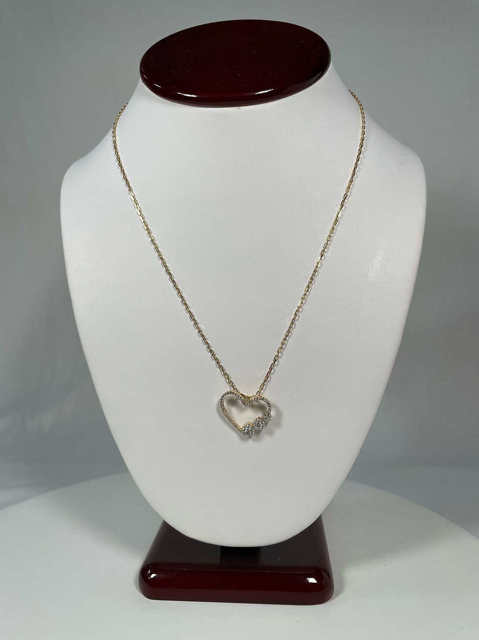 Thumbnail: 14K Yellow Gold 0.50CTW Open Heart Diamond Pendant