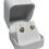 Thumbnail: 10K 0.30CTW Micropave Diamond Heart Earrings with Halo