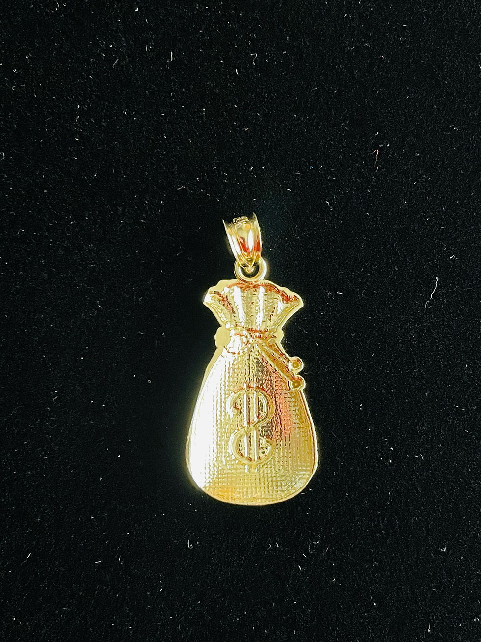 Thumbnail: 10K Yellow Gold Money Bag Pendant