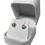 Thumbnail: 10K 0.30CTW Micropave Diamond Heart Earrings with Halo