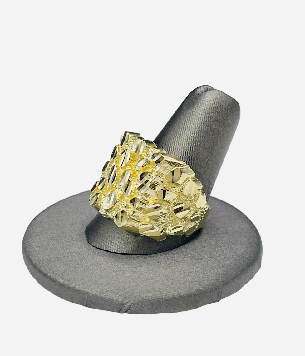 Thumbnail: 10K Yellow Gold Nugget Ring