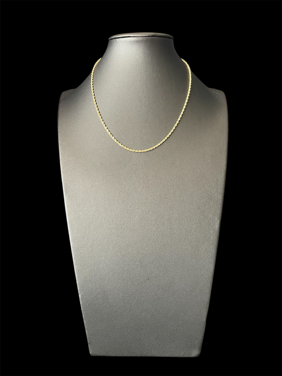 Thumbnail: 16” 1.88MM Hollow 10K Yellow Gold Laser Cut Rope Chain