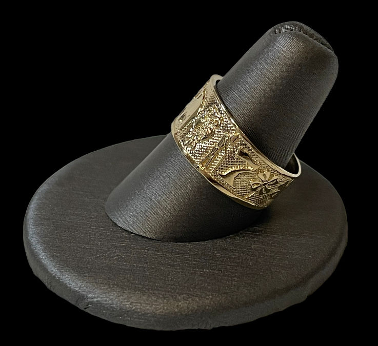Thumbnail: 14K Yellow Gold Good Luck Ring